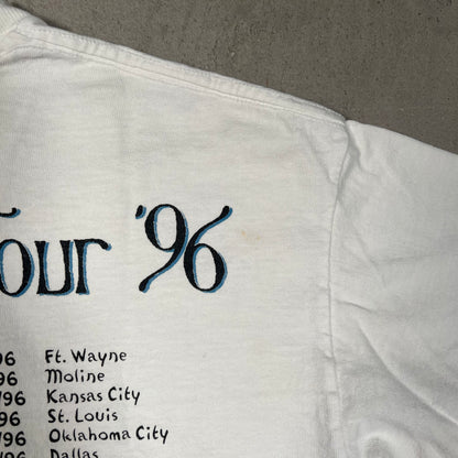 1996 Smashing Pumpkins Infinite Sadness Tour White Tee Size Large USED v19475