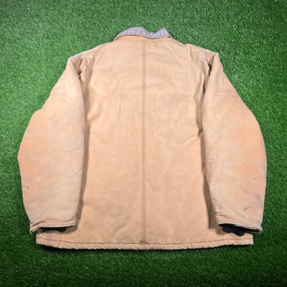 1990s Carhartt Beige Arctic Jacket Size XL USED v17594
