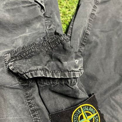 Stone Island Cargo Pants Black Size 30 USED X13299
