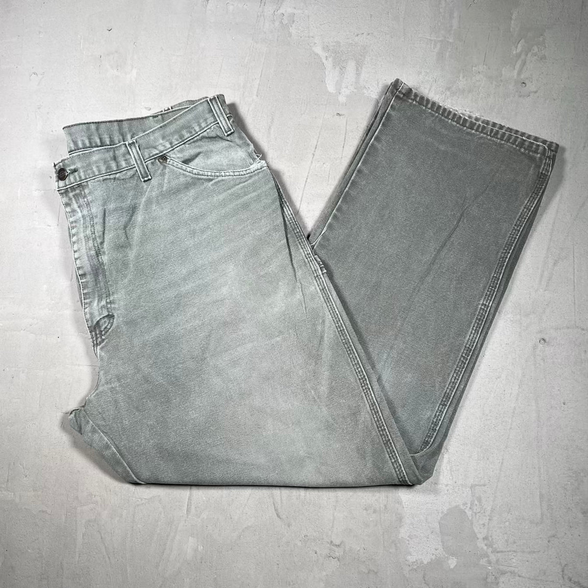 Y2K Dickies Workwear Green Canvas Pants Size 40x34 USED v20145