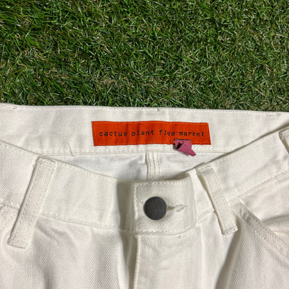 CPFM 2022 Im Tired White Double Knee Painters Pants Size 1 (32) USED