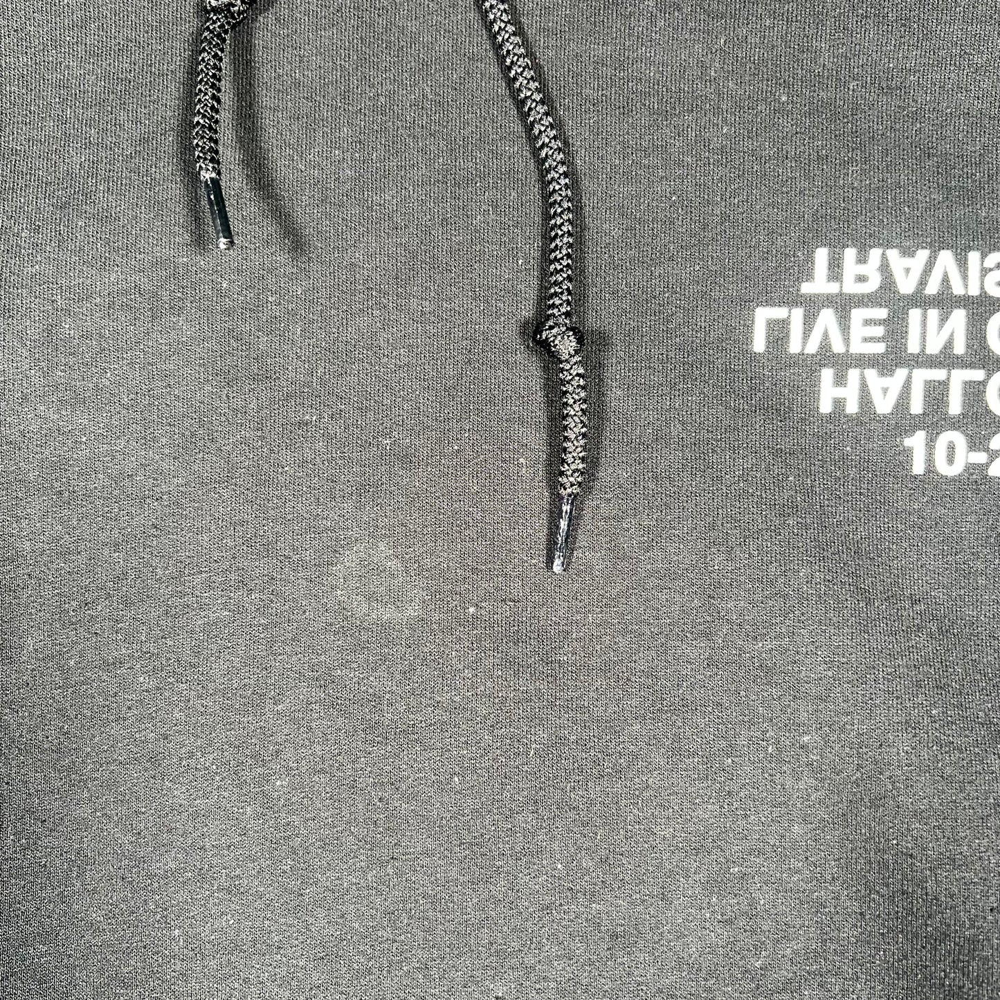 2017 Travis Scott Texas Chainsaw Live In Concert Halloween Black Hoodie Size Large USED x14572