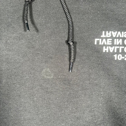 2017 Travis Scott Texas Chainsaw Live In Concert Halloween Black Hoodie Size Large USED x14572