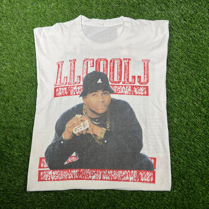 1990 LL Cool J Nitro World Tour White Tee Size Medium USED v17160