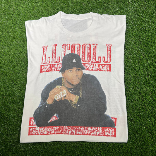 1990 LL Cool J Nitro World Tour White Tee Size Medium USED v17160