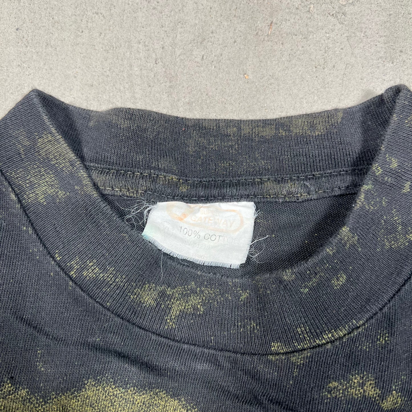 1990s Malcom X Glitter AOP Black Tee Size XL USED v13777
