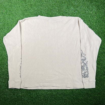 Y2K Orange Country Choppers Cream Thermal Size XL USED v17959