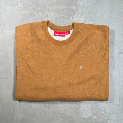 Supreme Heathered Crewneck Heather Gold (2013) Size Medium USED x18876