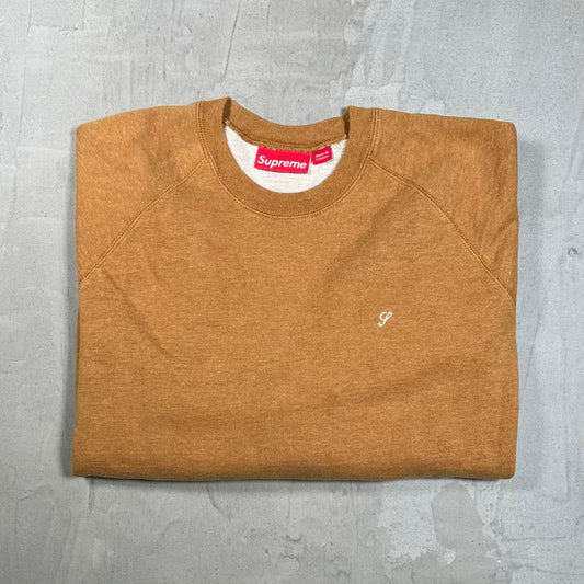 Supreme Heathered Crewneck Heather Gold (2013) Size Medium USED x18876