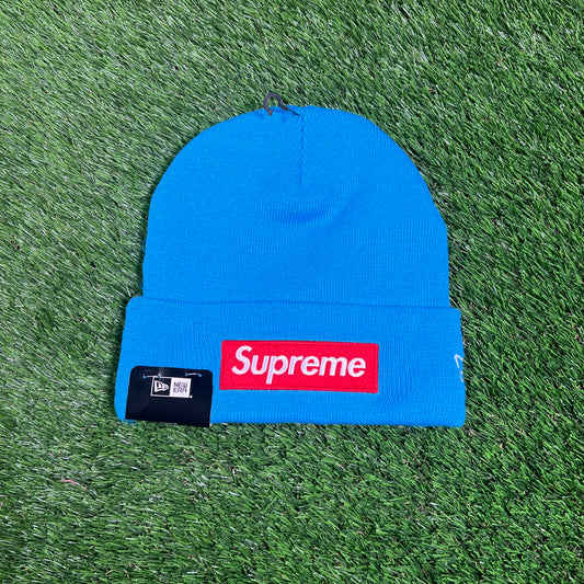 Supreme New Era Box Logo Beanie Cyan (2025) NEW x15498