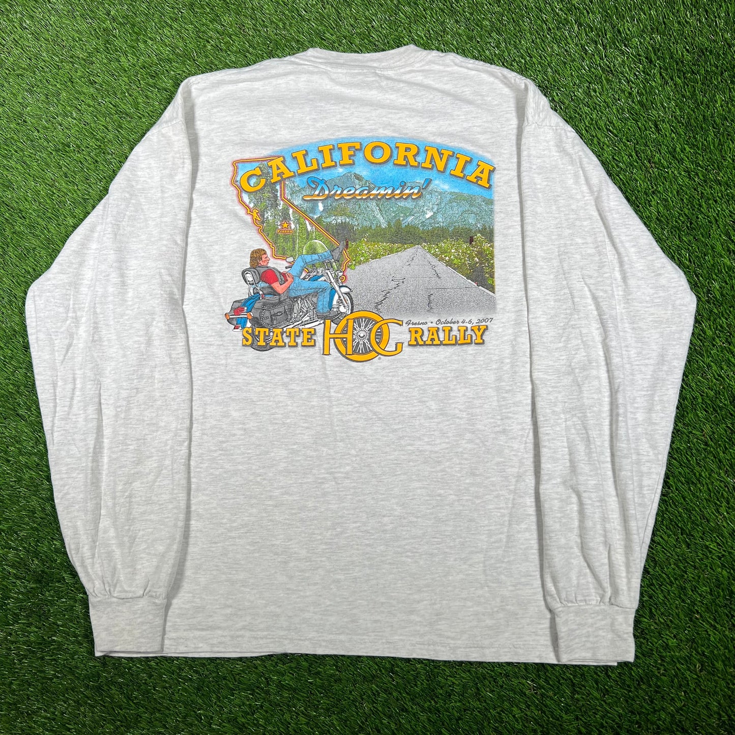2007 California HOC State Rally Grey Longsleeve Size Medium USED v16996