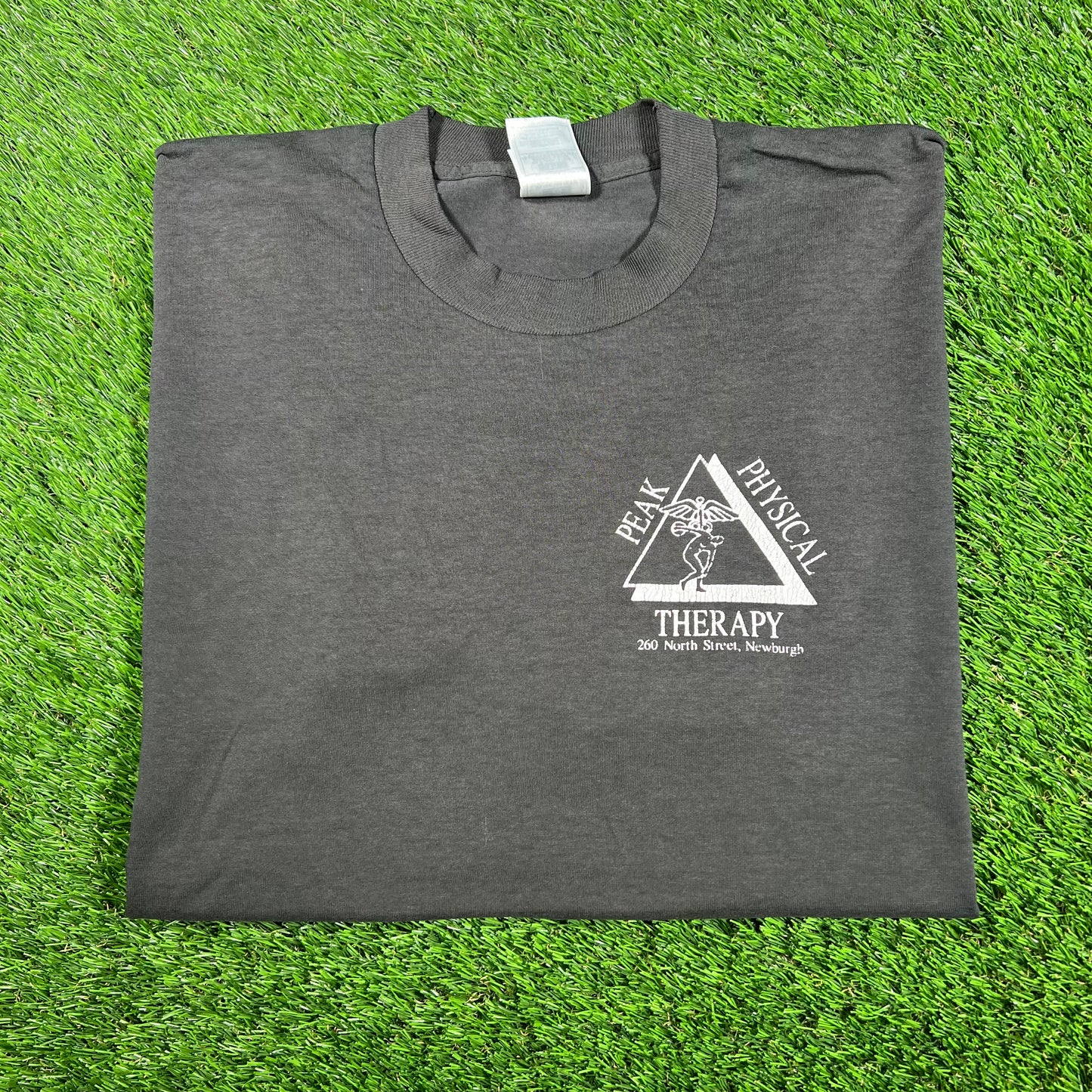 Y2K Peak Physical Therapy Black Tee Size XL USED v17437