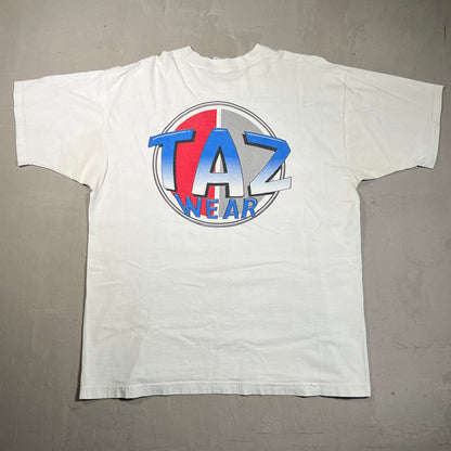 1995 Taz White "Always Rugged" Hilfiger Spoof Tee Size XL USED v17251