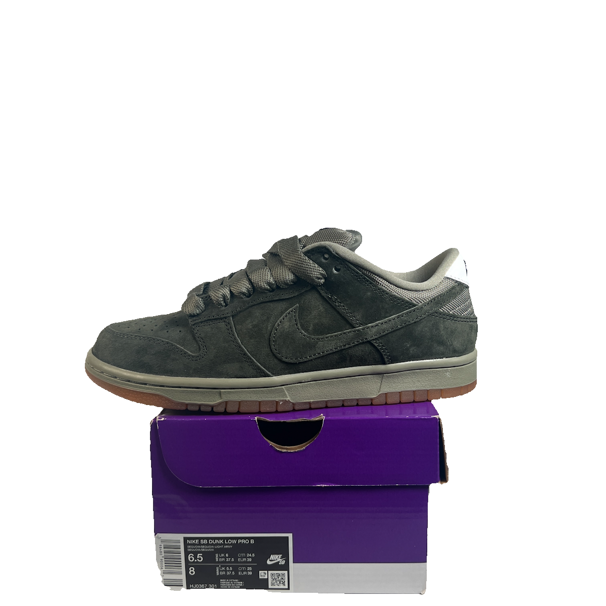 Nike SB Dunk Low Pro B Sequioa (2025) Size 6.5 NEW s23388