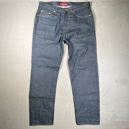 Supreme Baggy Selvedge Denim Indigo Jeans (2025) Size 34 USED x18844