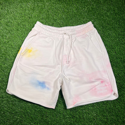 Kith Design Studios White Tie Dye Shorts Size Small USED x16731
