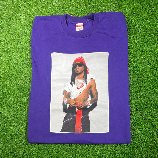 Supreme Playboi Carti Photo Purple Tee Size XL USED x16755