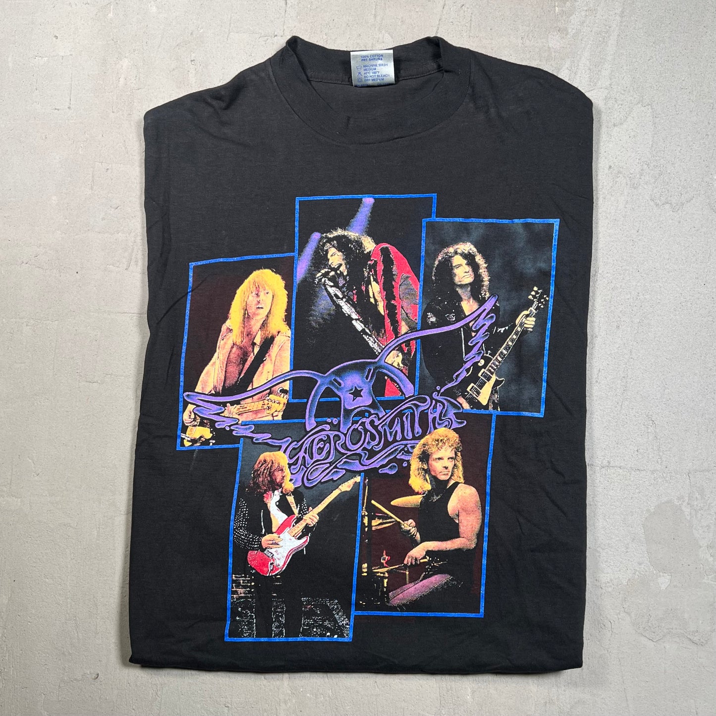 1990 Aerosmith North American Pump Tour Black Tee Size Large USED v16631