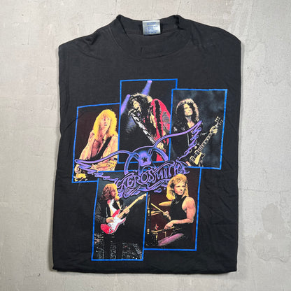 1990 Aerosmith North American Pump Tour Black Tee Size Large USED v16631