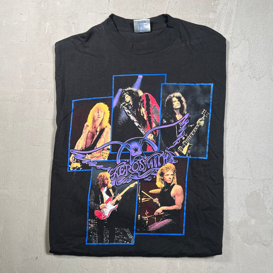 1990 Aerosmith North American Pump Tour Black Tee Size Large USED v16631