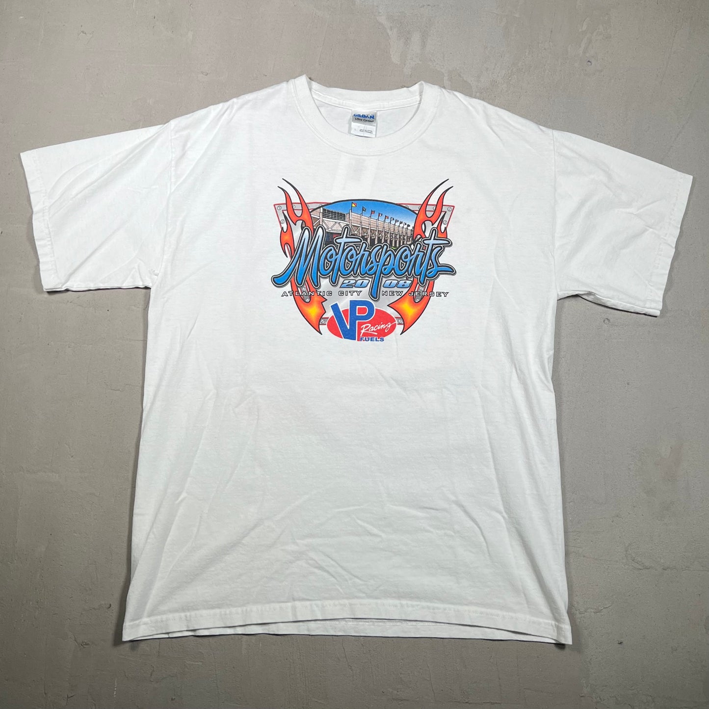 2008 Motorsport VP Racing AC NJ White Tee Size Large USED v17722