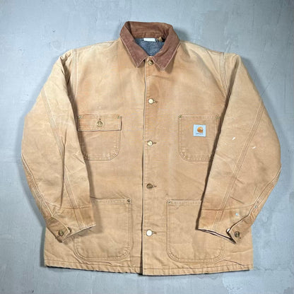 1990s Carhartt Duck Canvas Chore Button Up Jacket Size XL USED v20201