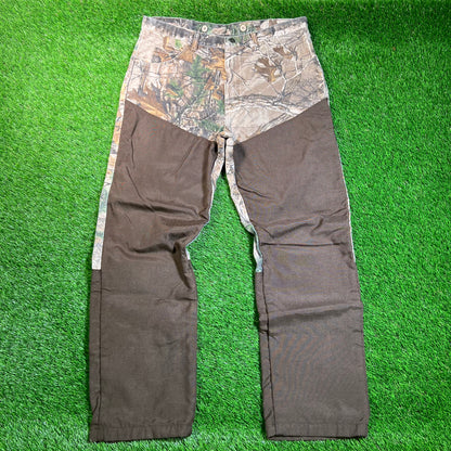 Y2K Wrangler RealTree Camo Double Knee Pants Size 38x32 USED v18880
