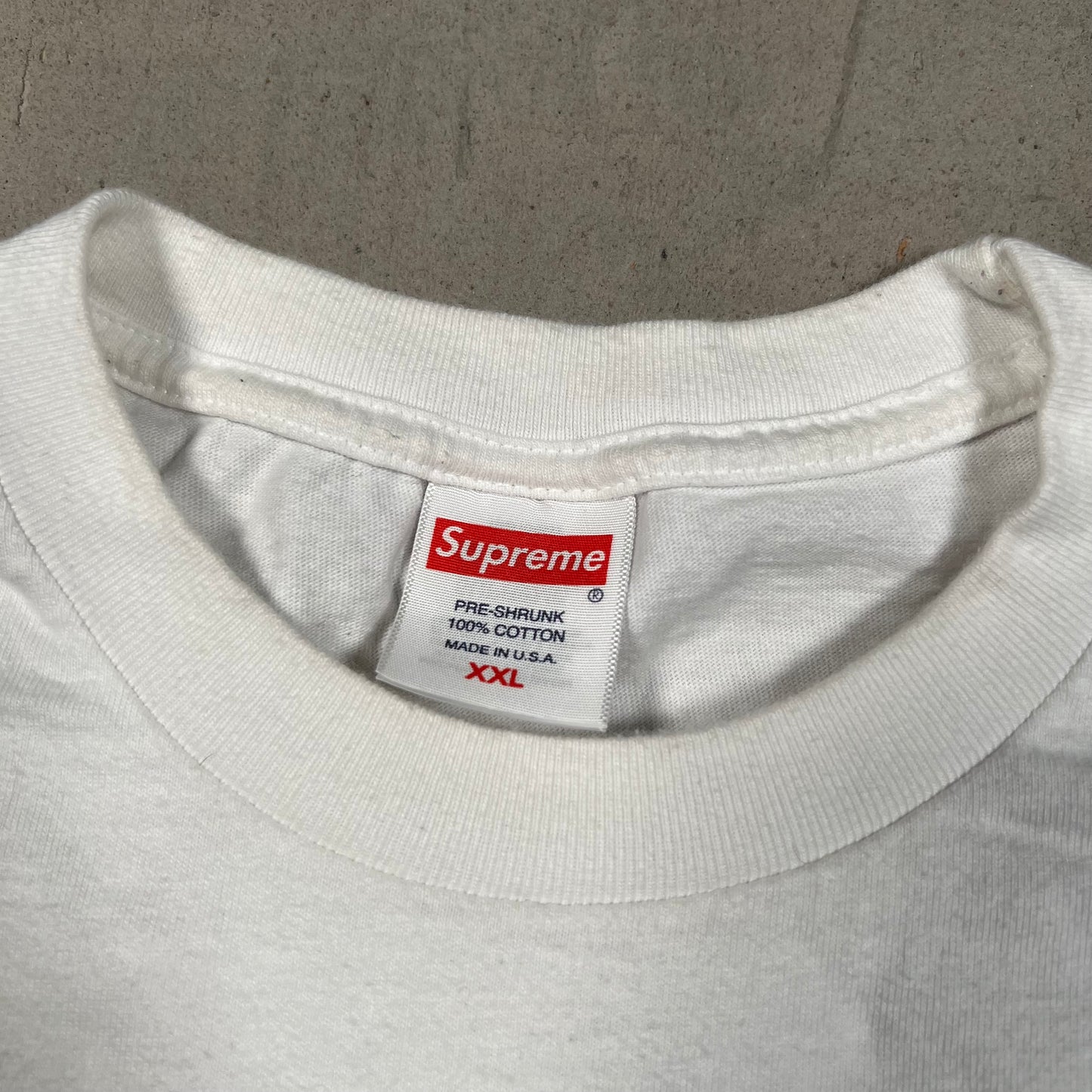 Supreme Tunnel White Tee Size XXL USED x17604
