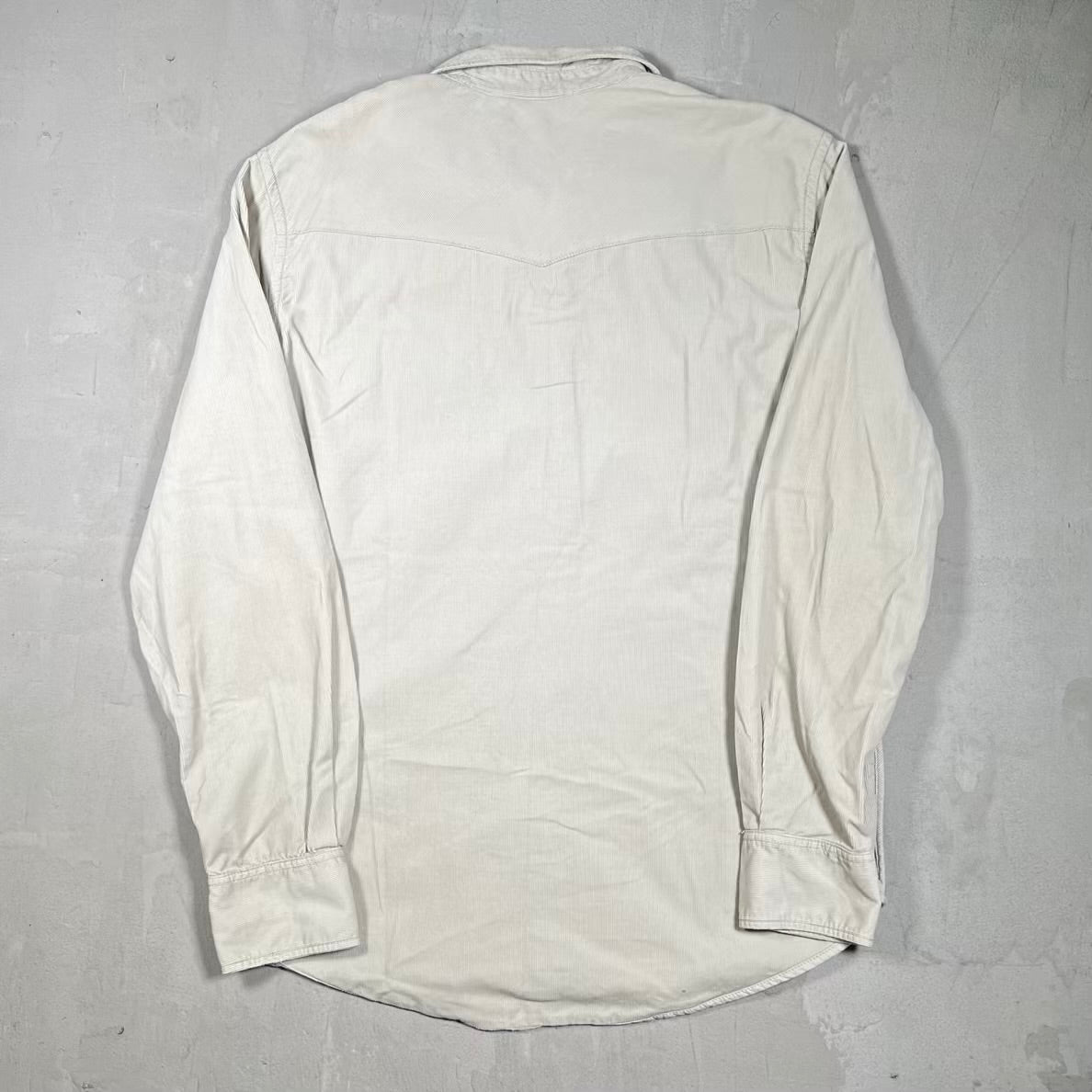 Y2K Ralph Lauren Polo Jeans Company Beige Corduroy Button Up Longsleeve Size Large USED v20296