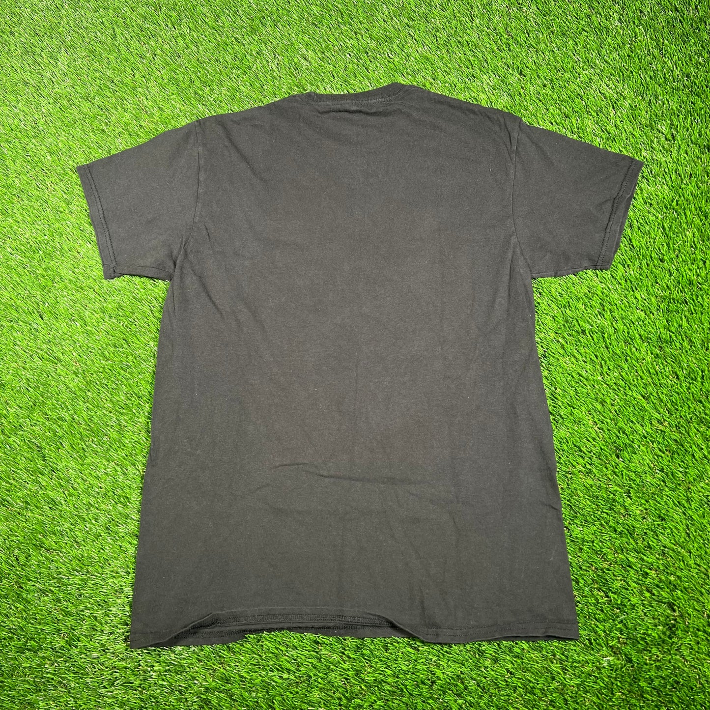 Cowboy Kitten Riding Shark Black Tee Size Large USED v17731