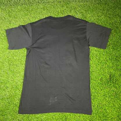 1990s Joker Big Face Black Tee Size Medium USED v16635