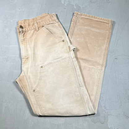 Y2K Carhartt Beige Double Knee Carpenter Pants Size 34 USED v20120