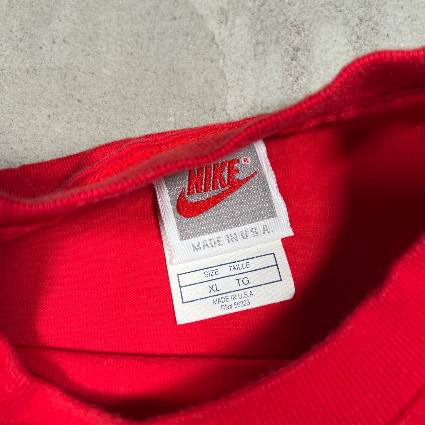 1996 Nike MLS Inaugural Game Red Tee Size XL USED v17967
