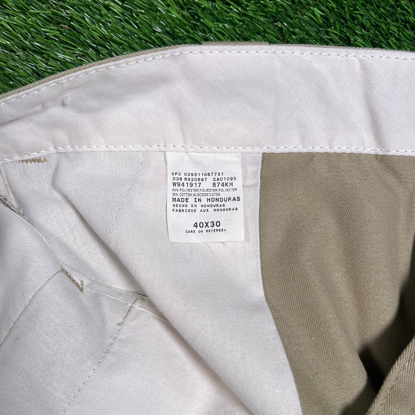 Dickies Straight Leg Tan Pants Size 40x30 USED v18081