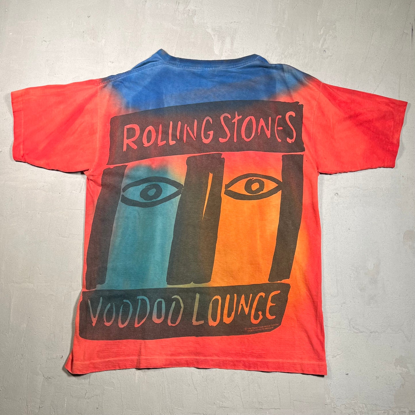 1994 Rolling Stones "Voodoo Lounge" AOP Tee Size XXL USED v16120