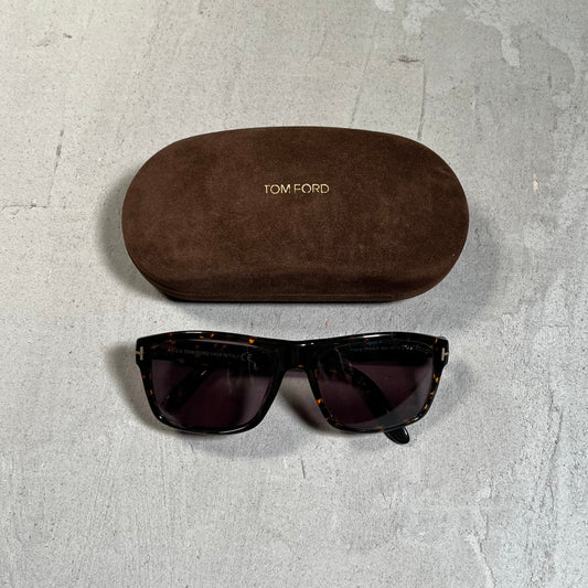 Tom Ford August Sunglasses Tortoise USED x17649