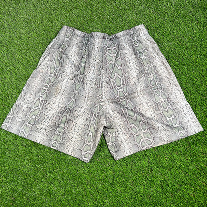Eric Emanuel Black Logo/Snakeskin Shorts Size Small USED x14691
