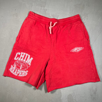 HMDD "Chim Reapers" Red Sweat Shorts Size XXL USED x17501