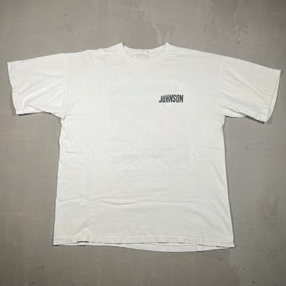 1990's Big Johnson ShotGuns White Tee Size Large USED v18489