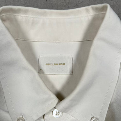 Aime Leon Dore White Button Up Size XL USED x18389