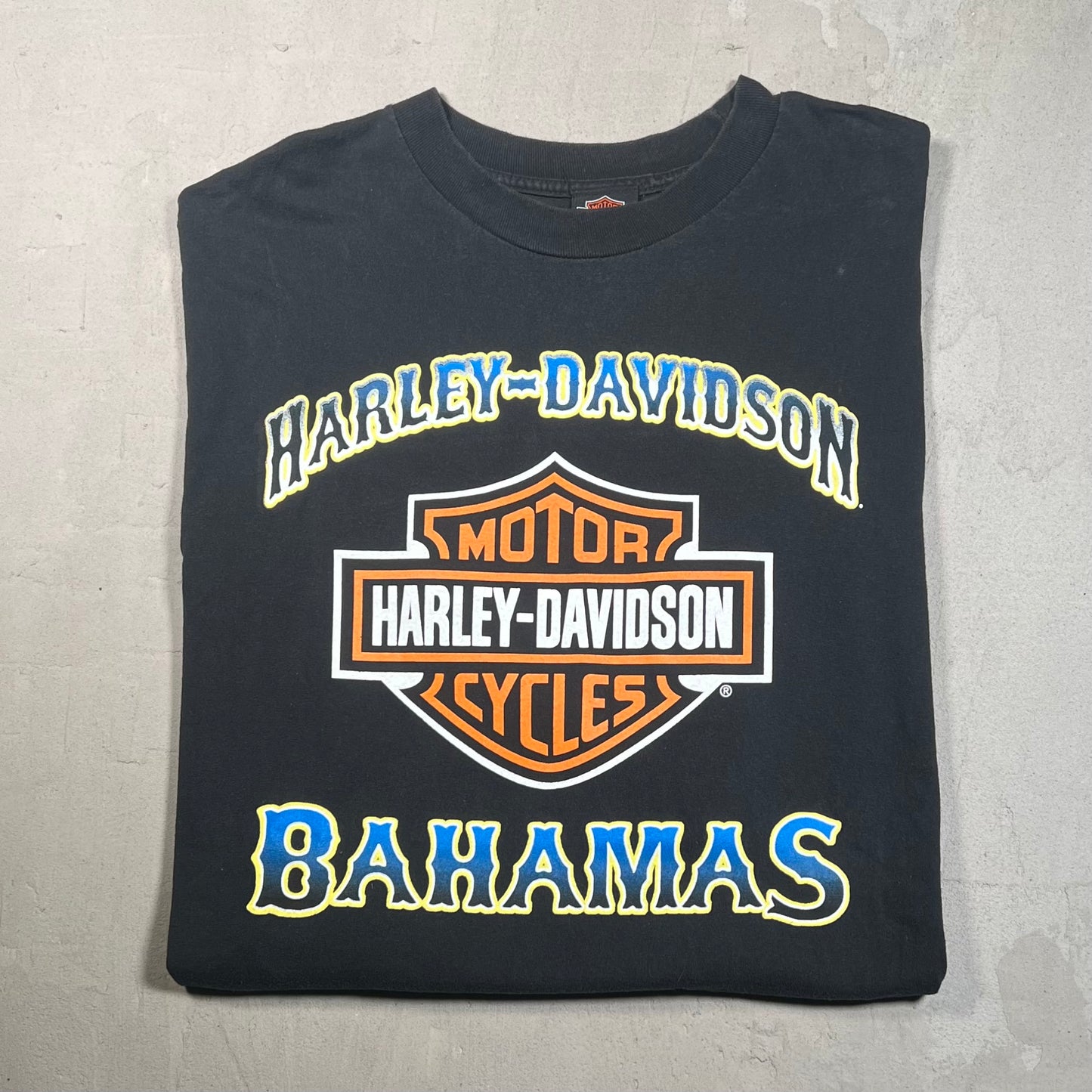 Y2K Harley Davidson Bahamas Black Tee Size 3XL USED v19433
