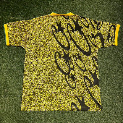 Corteiz Carni Stellations Yellow/Green Football Jersey Size Large NEW x13928
