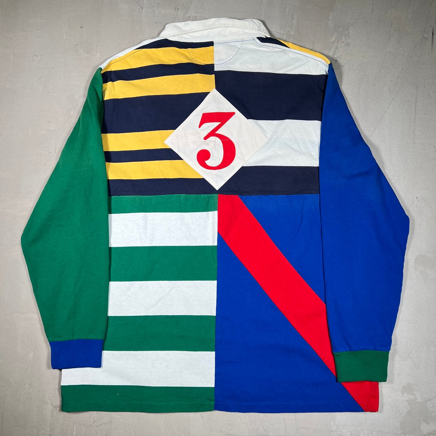 Y2K Polo Ralph Lauren Summer Classic Multi Color Rugby Size XXL USED v19060
