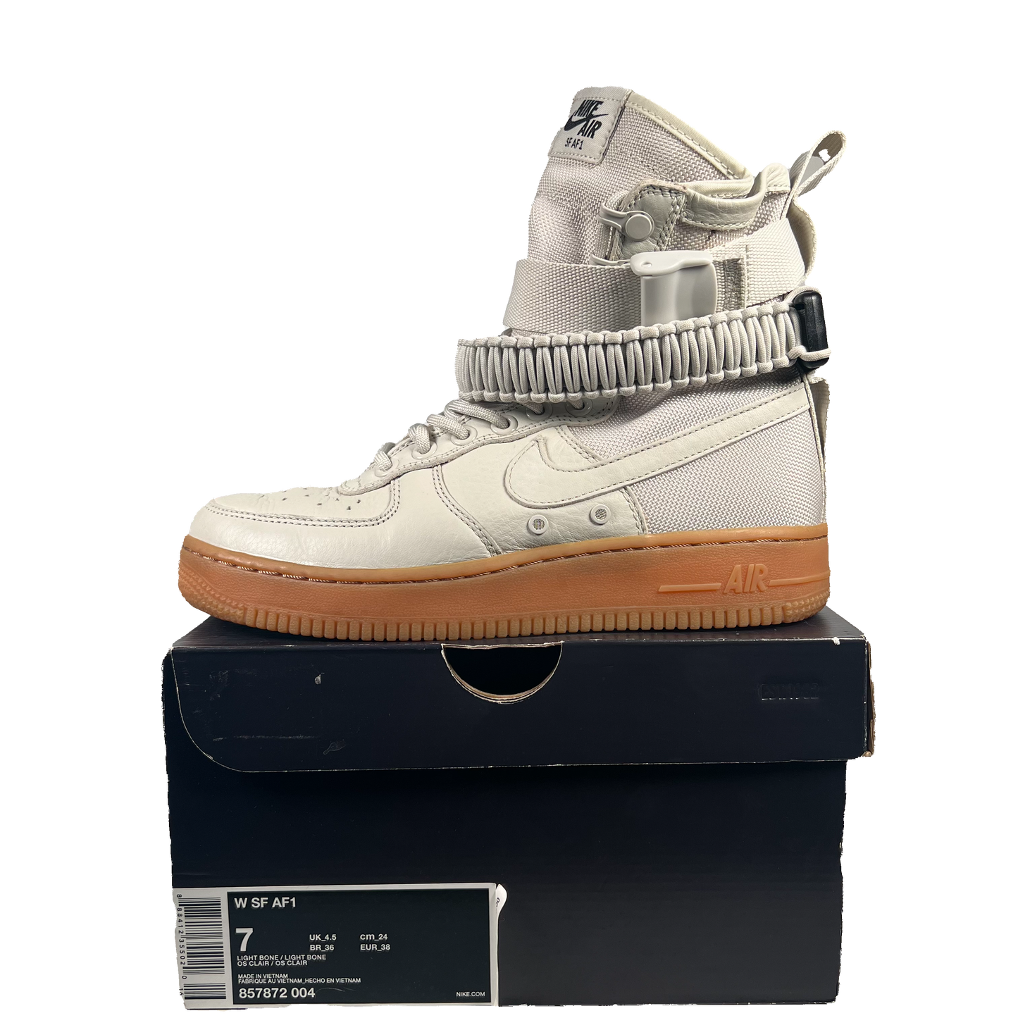 Nike SF Air Force 1 High Light Bone (2017) Size 5.5M/7W USED s19555