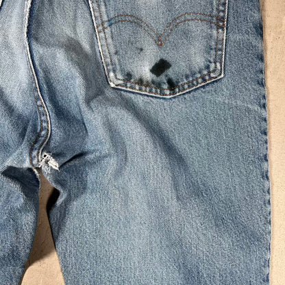 1990s Levi Orange Tab Blue Denim Jeans Size 33 USED v20426