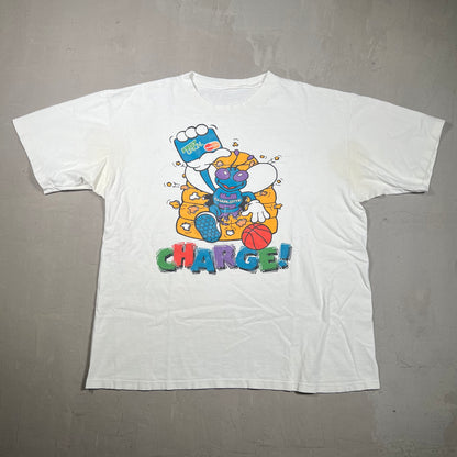 1990s Charlotte Hornets First Union Charge White Tee Size XL USED v19267