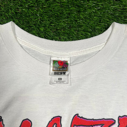 Y2K Maze ft. Frankie Beverly White Tee Size XXL USED v16083