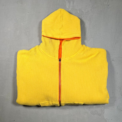 Hidden Season Orange/Yellow Reversible Hoodie Size Small USED x17202
