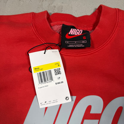 Nike x Nigo Red Crewneck Size Small NEW x15148