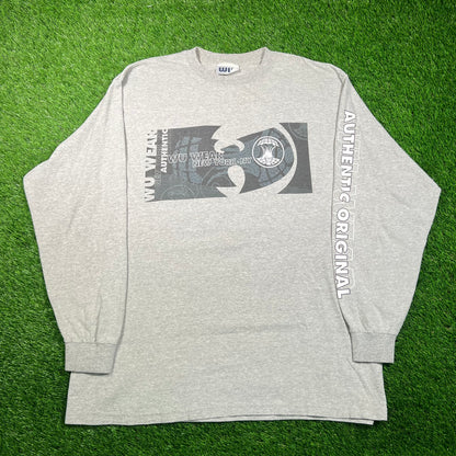 1990s Wu Wear Grey Longsleeve Size XL USED v18789